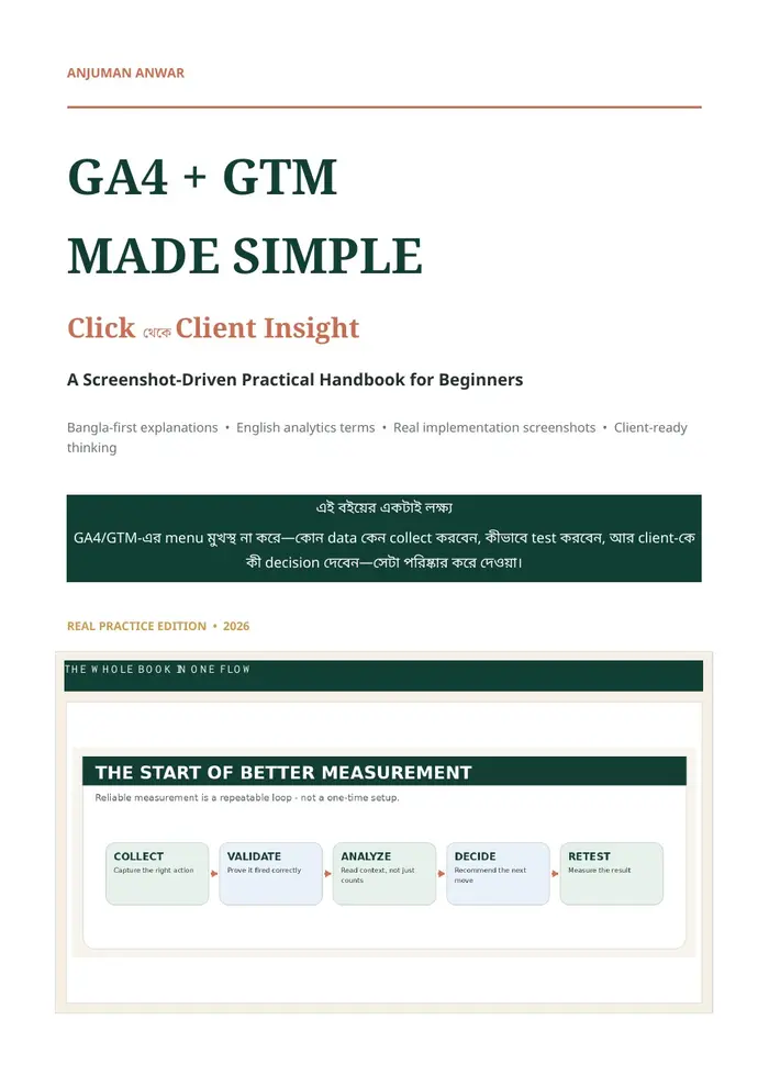 GA4 and GTM Made Simple by Anjuman Anwar cover